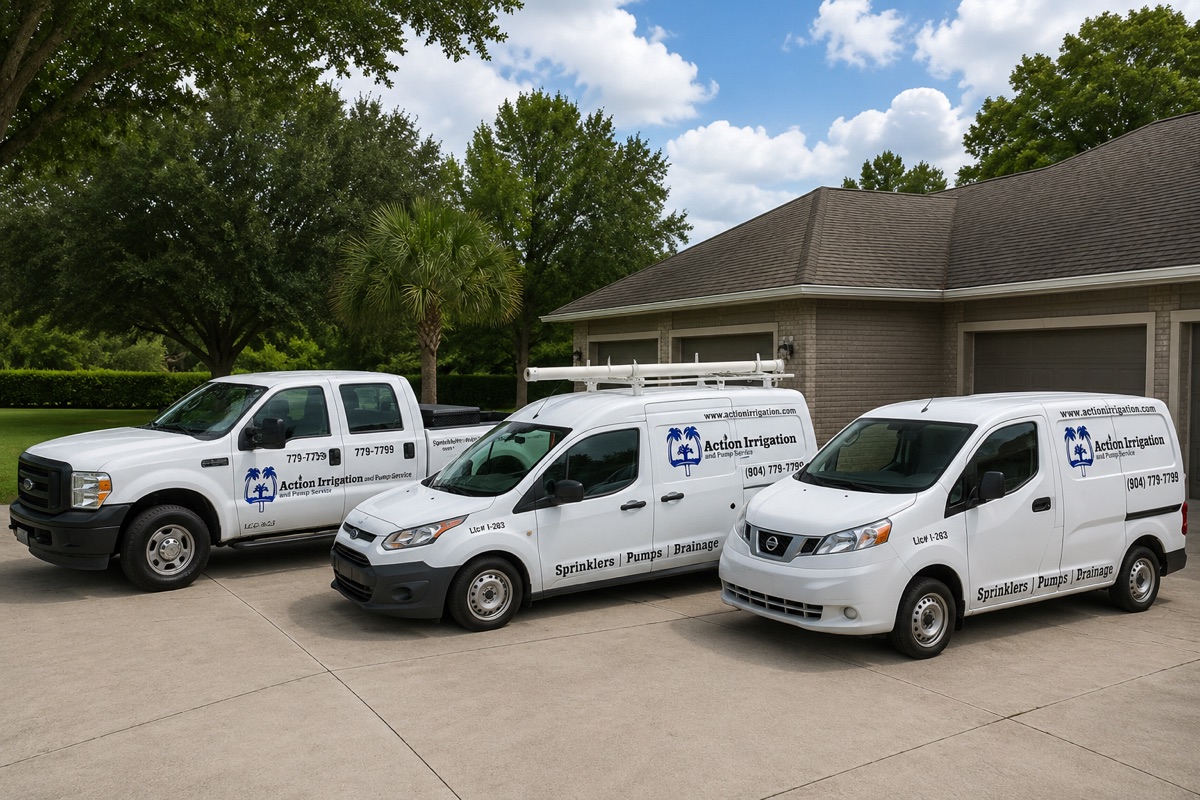 Action Irrigation sprinkler, pump & drainage service fleet
